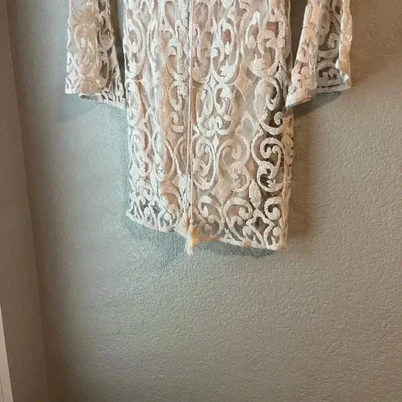 Free People Cream Lace Mini Dress - Picture 8 of 10